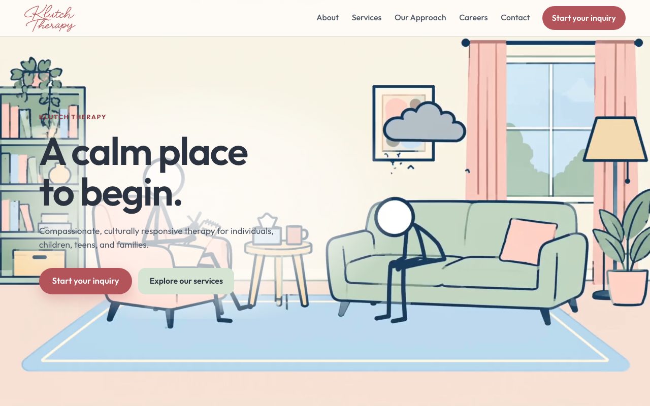 Klutch Therapy website